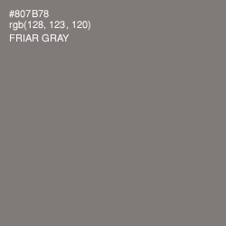 #807B78 - Friar Gray Color Image